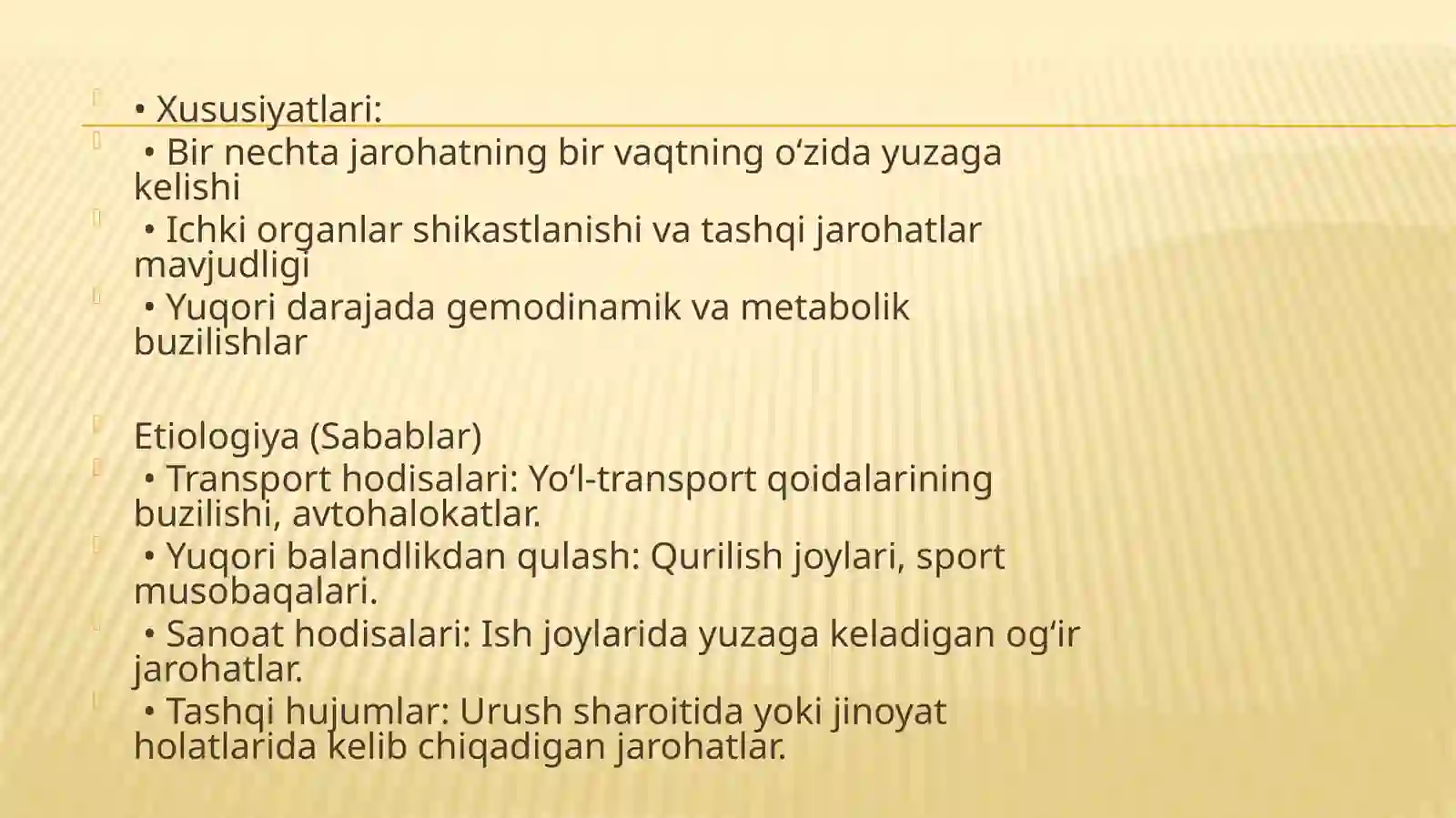 Politravma. Travmatik shok 3