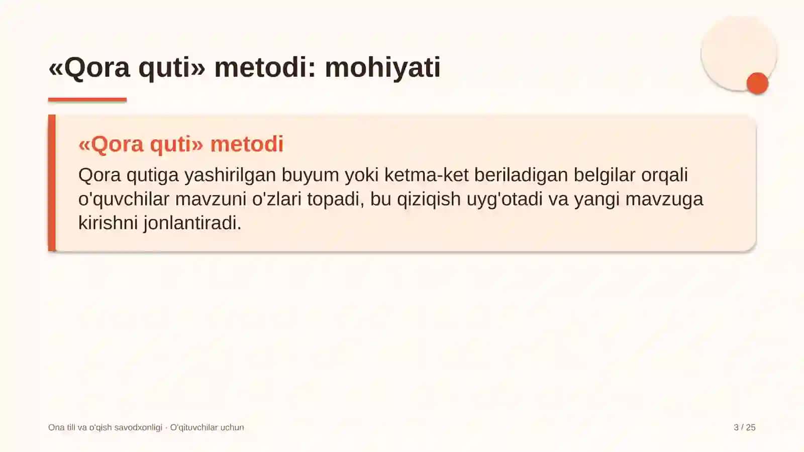ona tili va o'qish savodxonligi darslarida qora quti metodidan foydalanish 6875 3