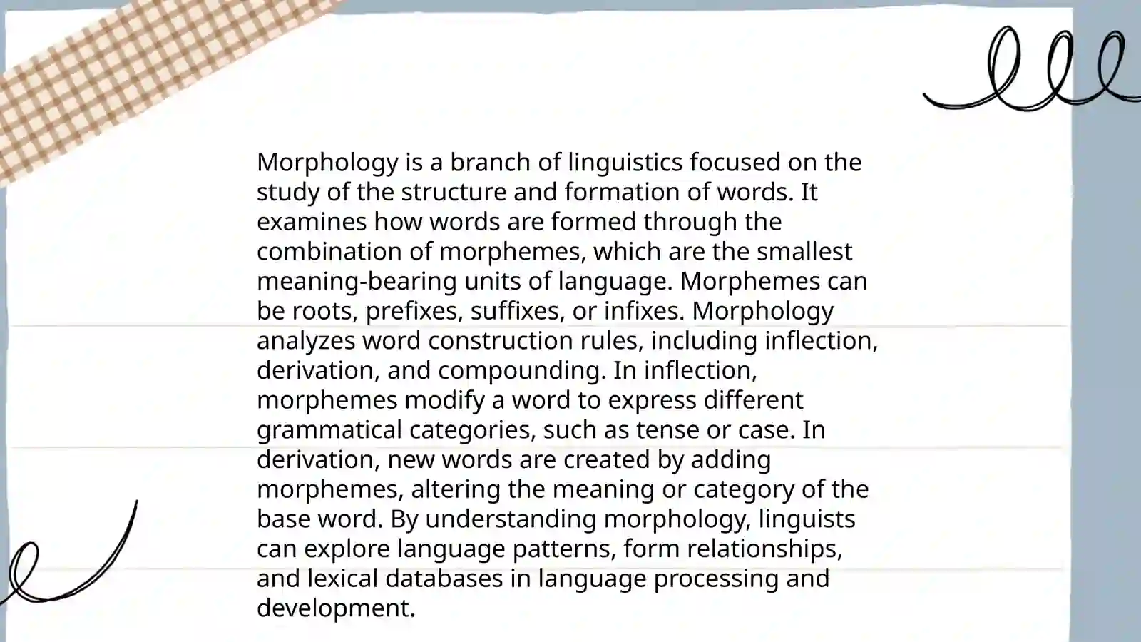 Morphological structure of of the word 3