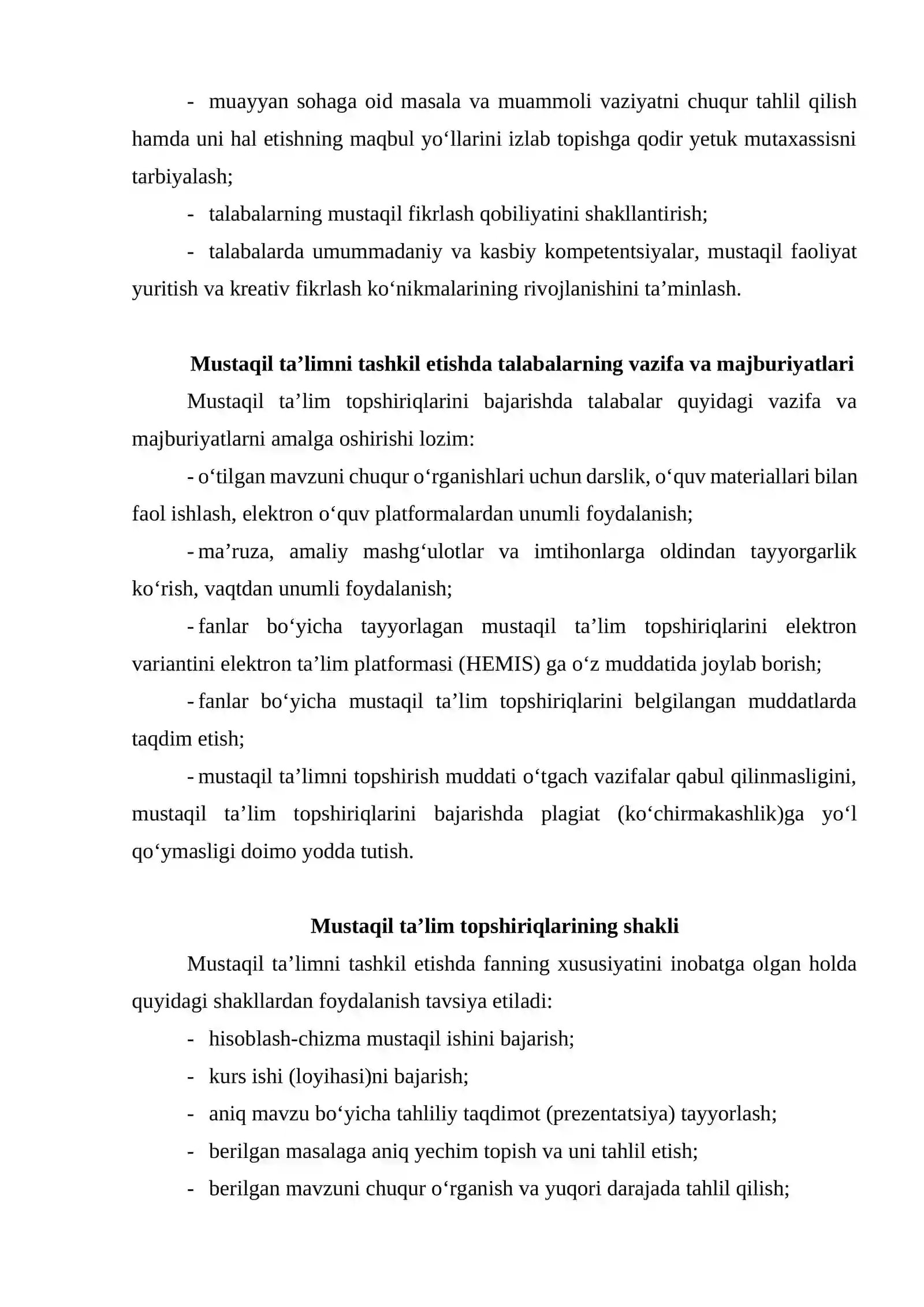 TIBBIYOTDA AXBOROT TEXNOLOGIYALARI FANIDAN TALABALAR MUSTAQIL TA’LIMINI TASHKIL ETISH BO‘YICHA YO‘RIQNOMA 3