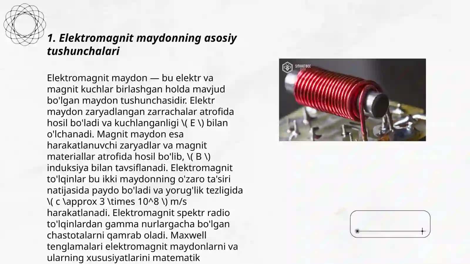 Elektromagnit maydonning zaryadli zarralarga taʼsiri 3