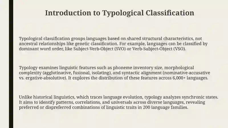 Typological classification of languages 3