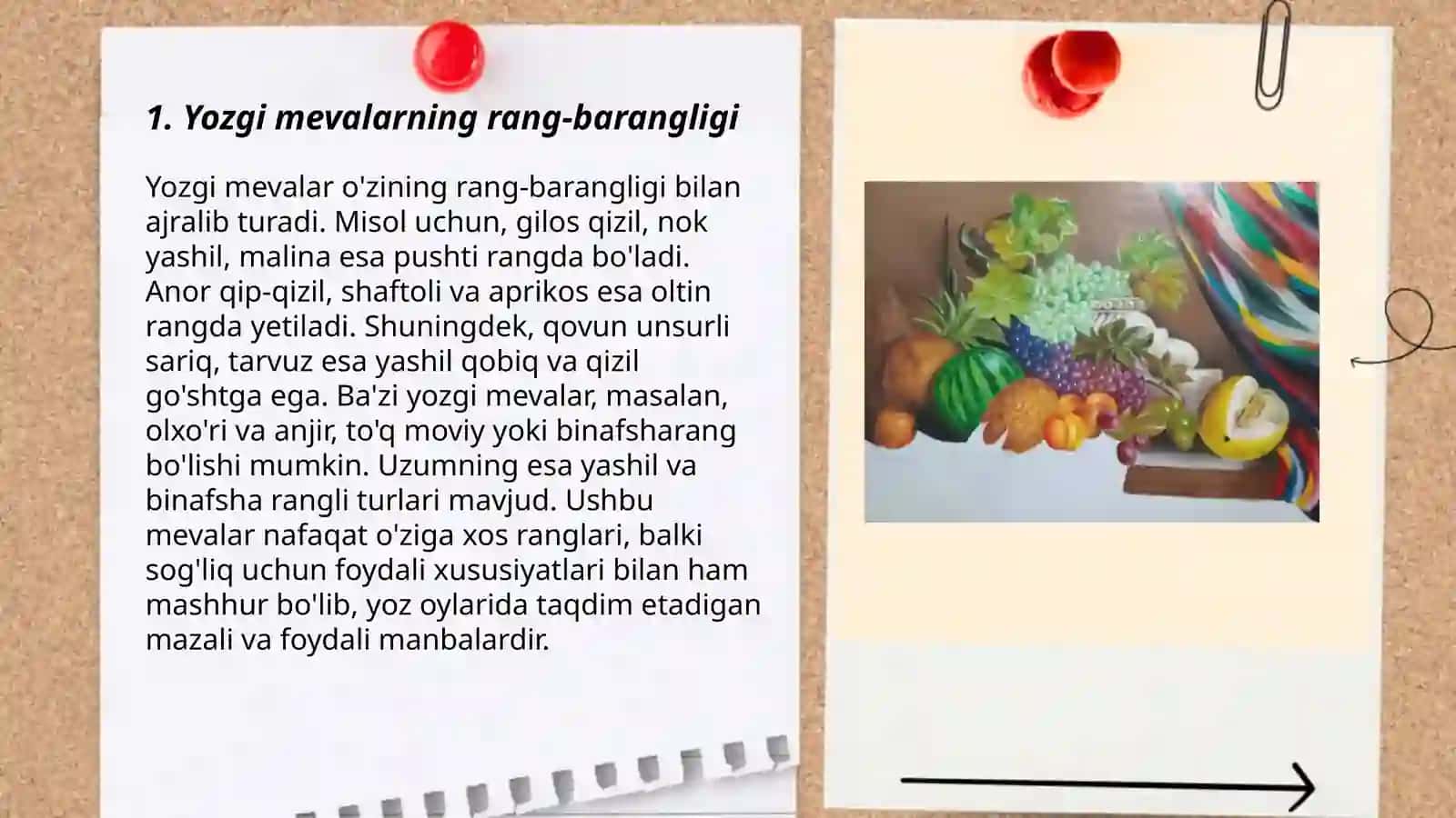 Yozgi mevalar asosida natyurmort ishlash 3