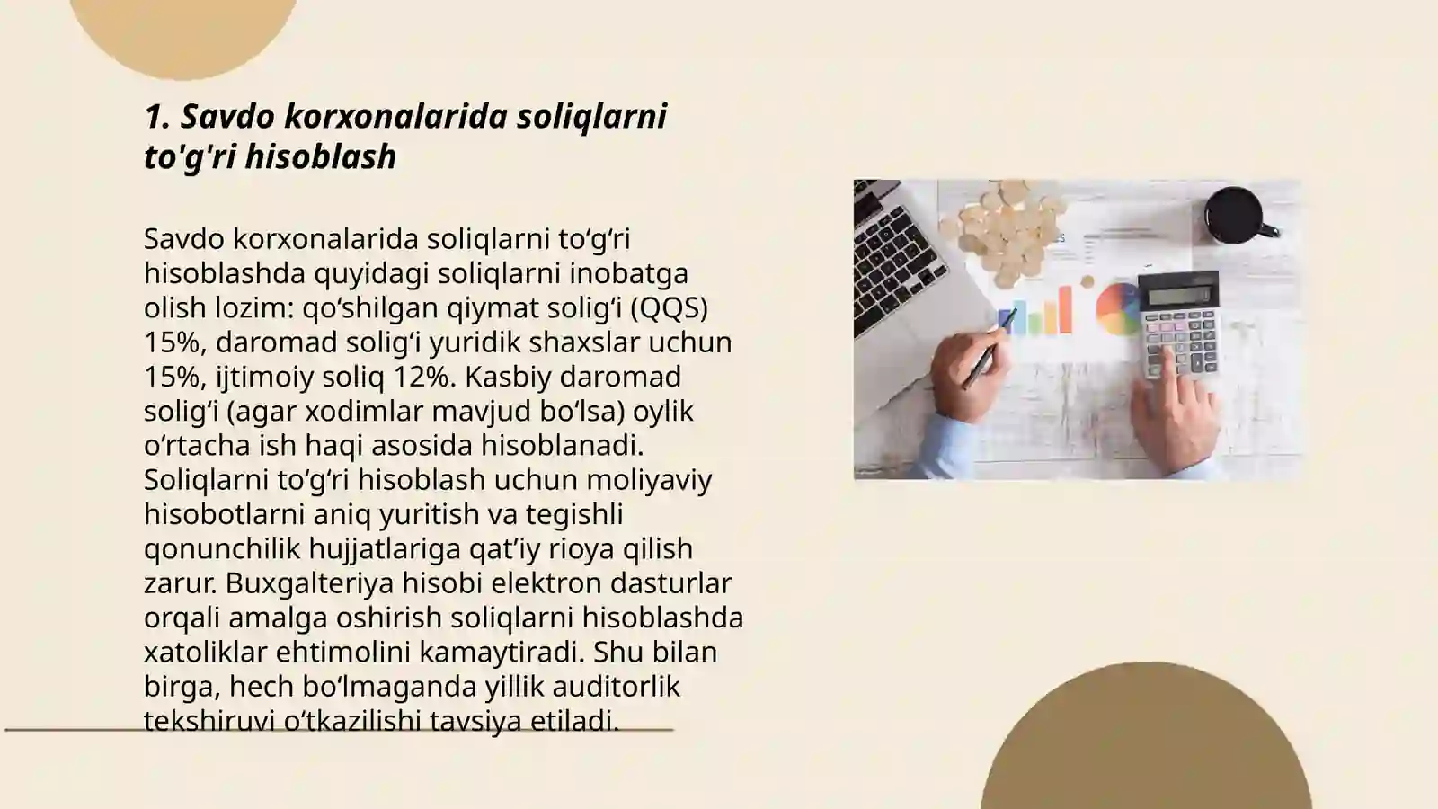 Savdo korxonalarida soliqlar hisobi va moliyaviy hisobot 3