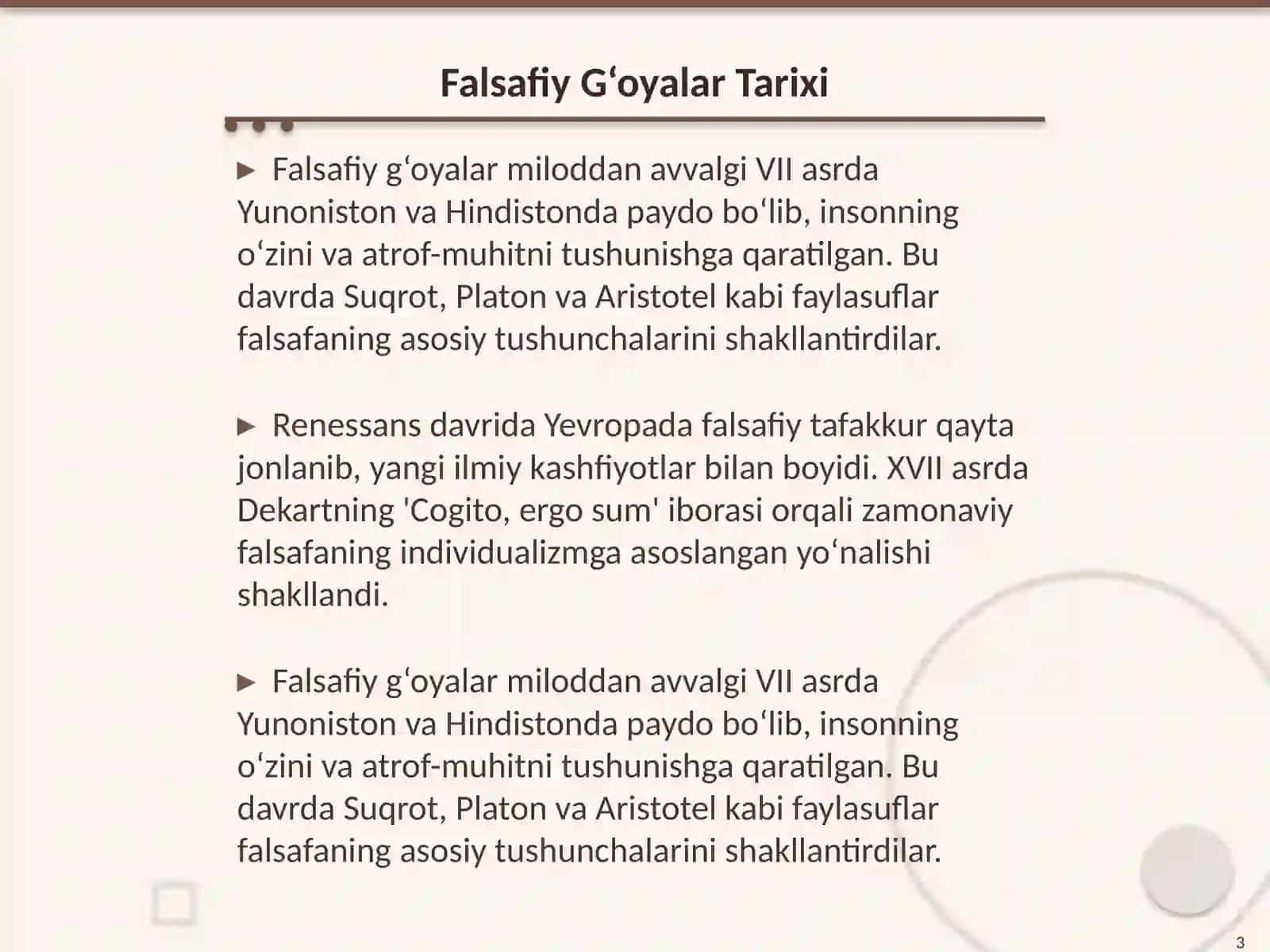 Falsafiy g‘oyalar,nazariyalarning asosiy yo‘nalishlari va vazifalari 3