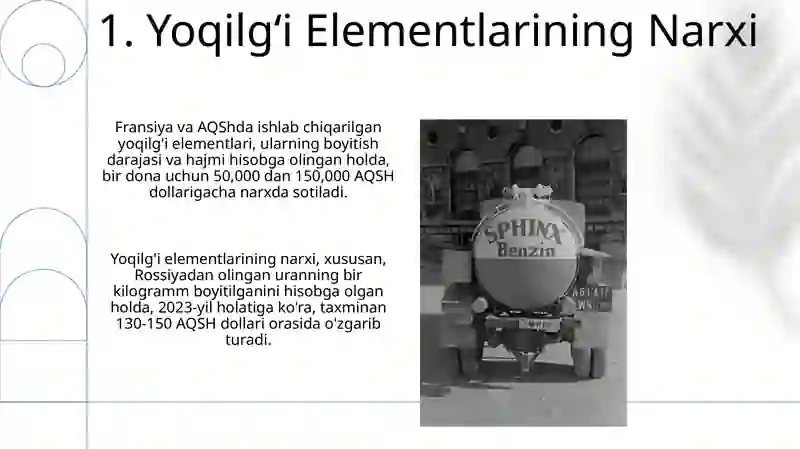 Yoqilgʻi elementlarining narxi 3