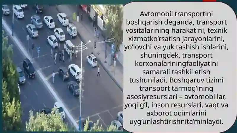 Avtomobil transportini boshqarishning hozirgidavrdagi holati va taraqqiyoti 3
