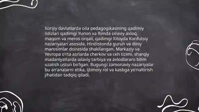 Xorijiy davlatlar va Oʻzbekistonda oila pedagogikasi fanining rivojlanish tarixidan 3