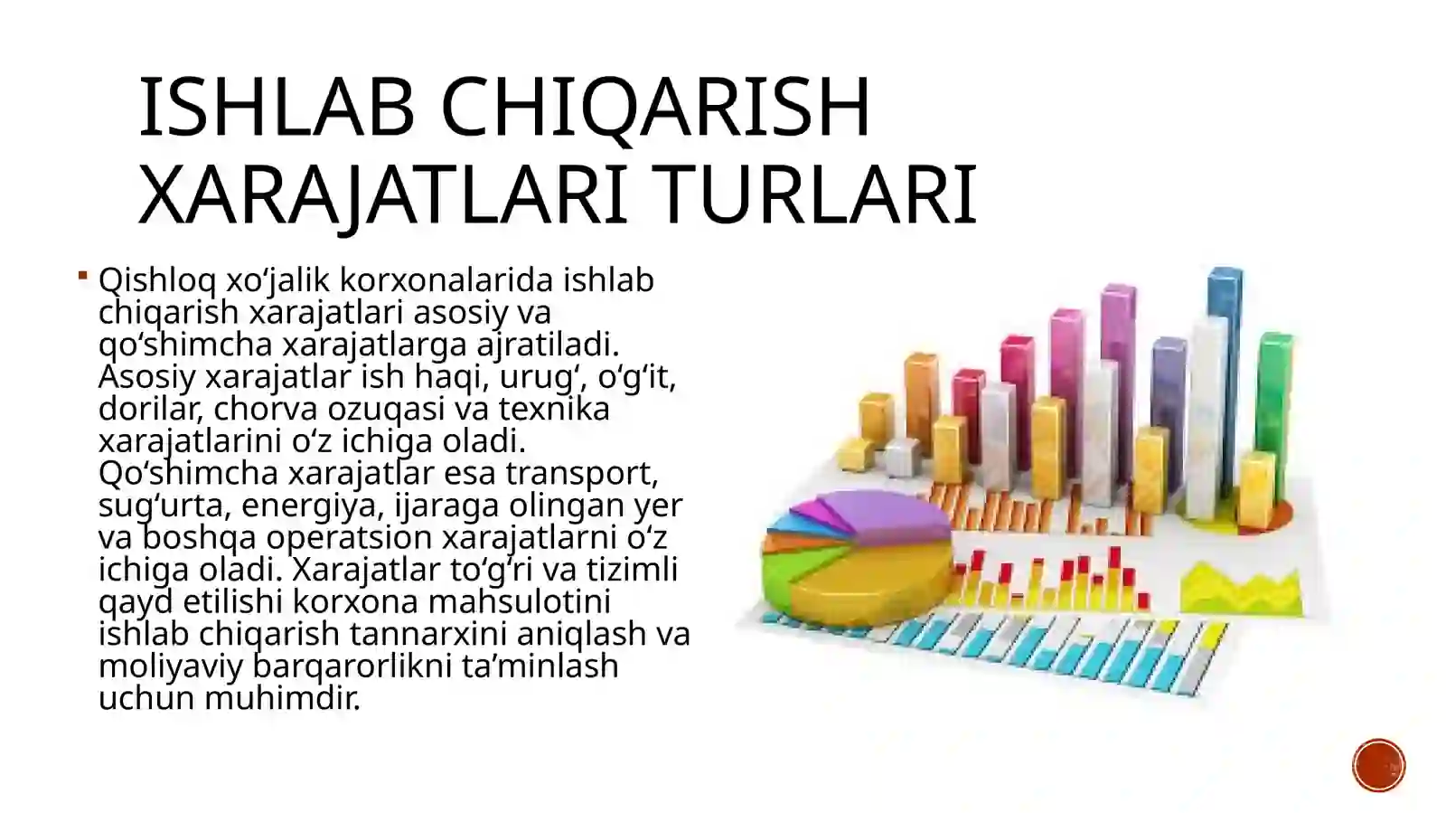 Qishloqxo‘jalik korxonalarida ishlabchiqarish xarajatlari hisobi va mahsulot tan narxini kalkulyatsiya qilish 3