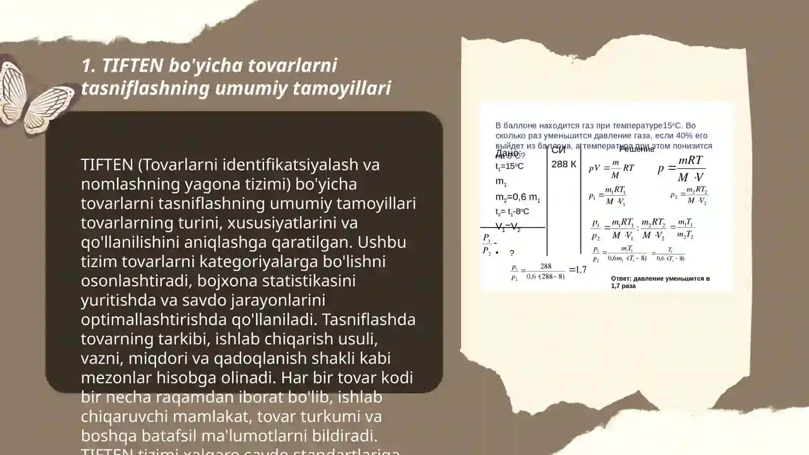 Tovarlar kimyosi fanidan tayyorlagan taqdimoti 3
