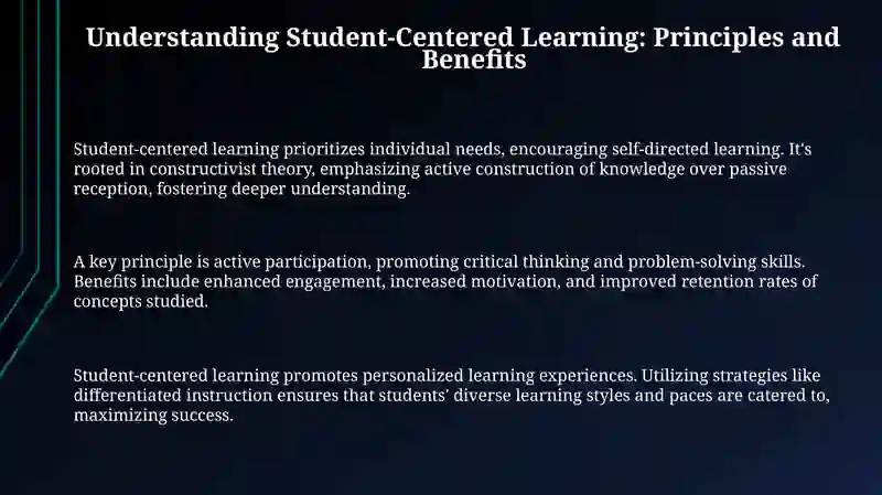 Understanding Student-Centered Learning: Principles and Benefits 3