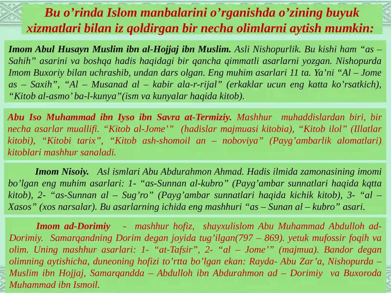 Markaziy Osiyo mutaffakkirlarining ma’naviy merosi 3