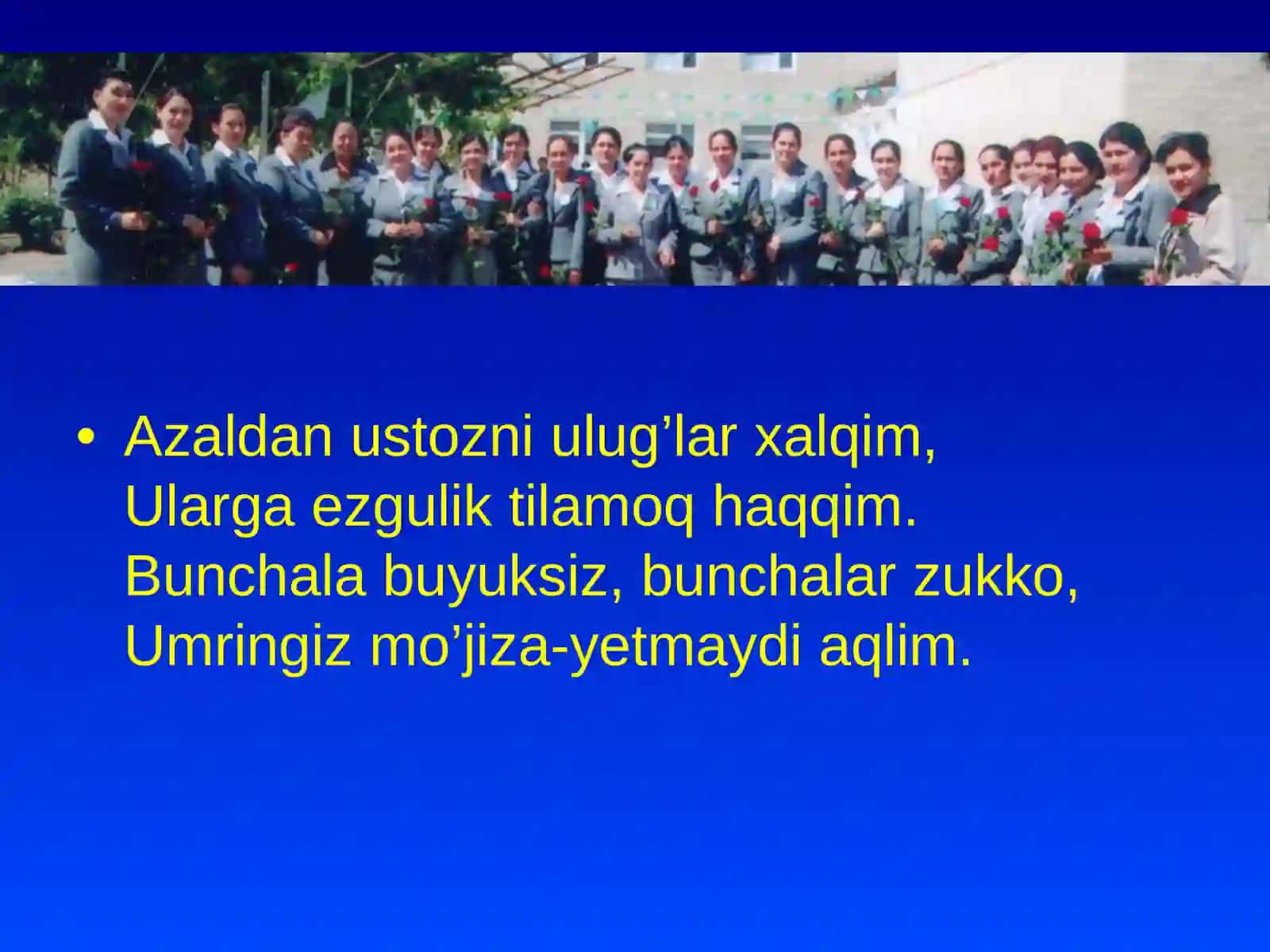 Ustozlarga she'r 3
