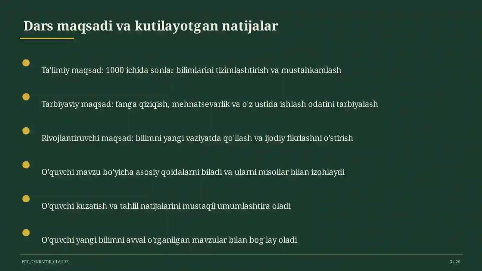 1000 ichida sonlar (3-sinf) 1