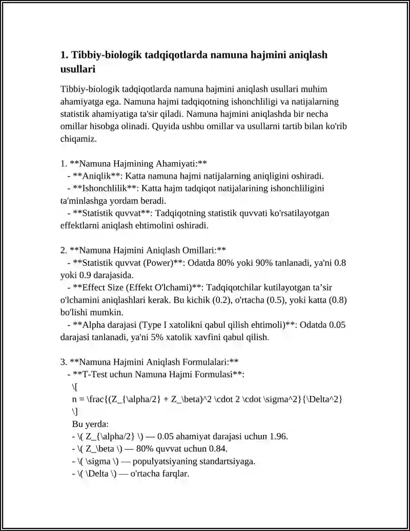 TIBBIY-BIOLOGIK MASALALARNI YECHISHDA MATIMATIK STATISTIKA ELEMETLARIDAN FOYDALANISH 3