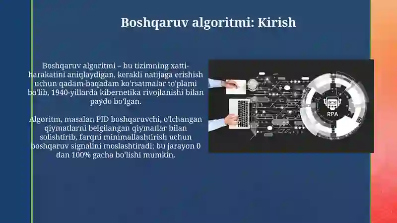 Boshqaruv algoritmi 3