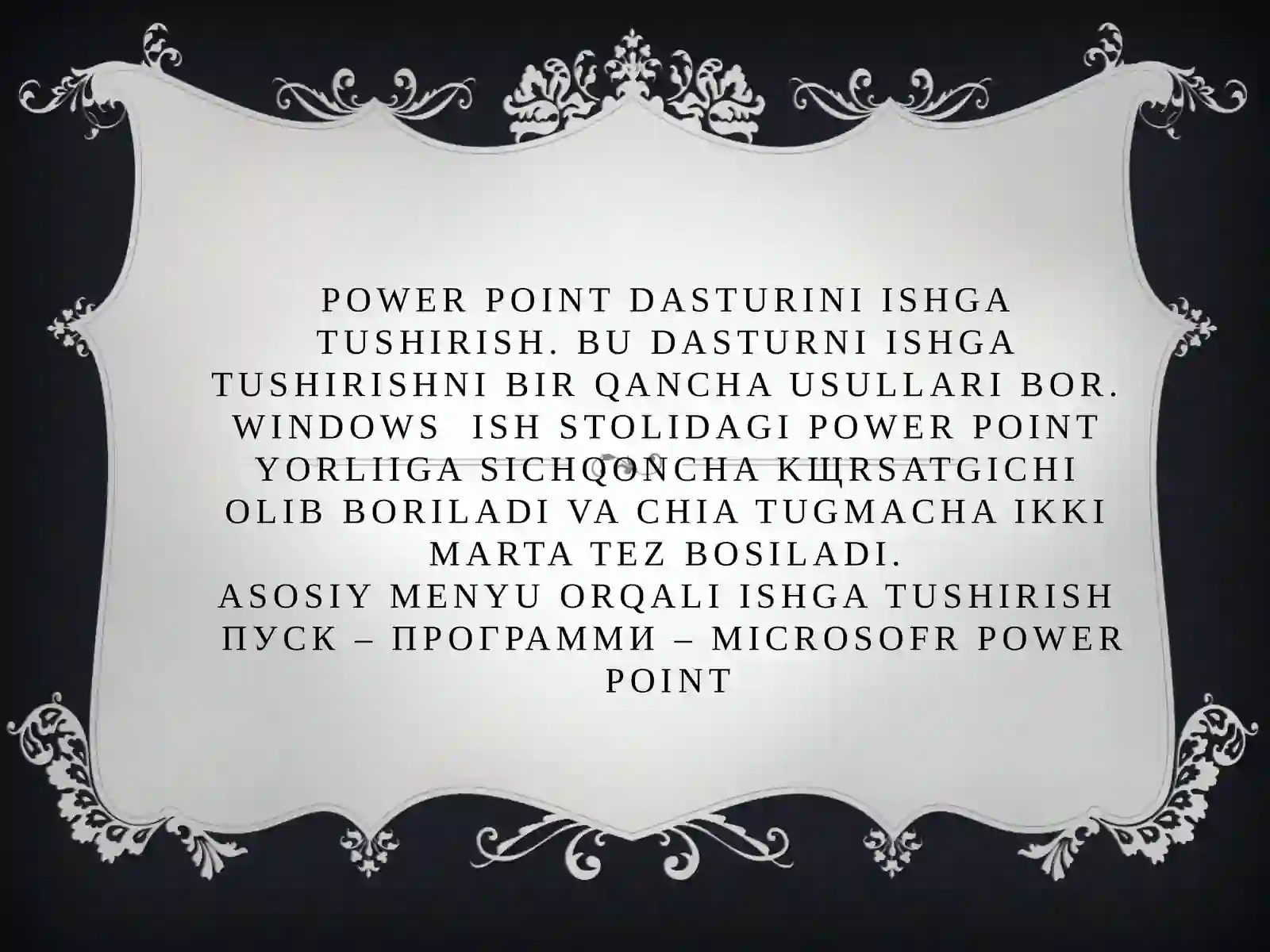 Microsoft Power Point 2010 dasturi 3