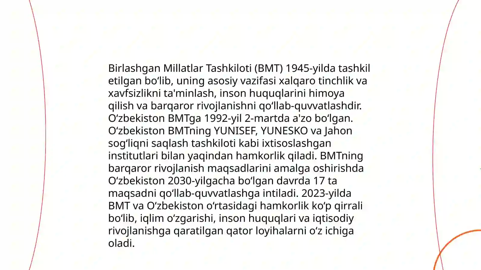 Birlashgan Millatlar Tashkiloti (BMT) 3