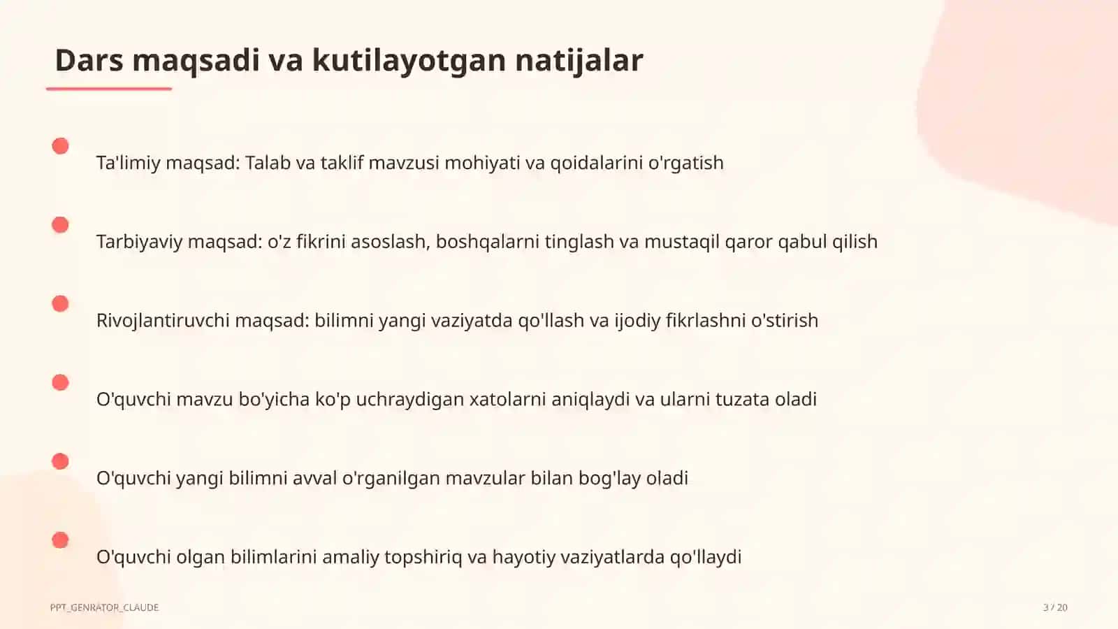Talab va taklif (9-sinf) 3