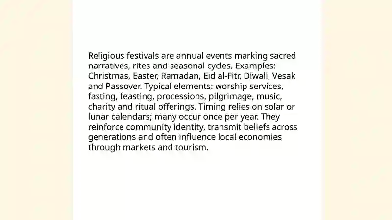 Festivals and celebrations 3