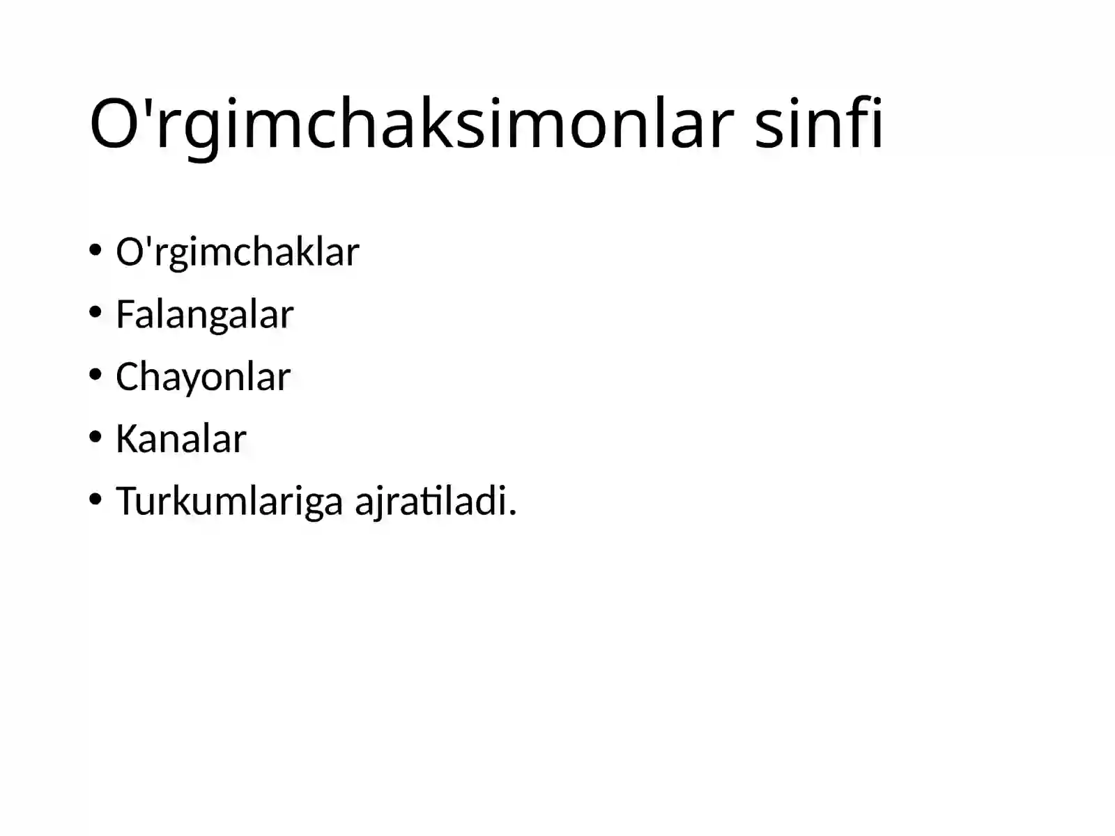 O'rgimchaksimonlar sinfi 3