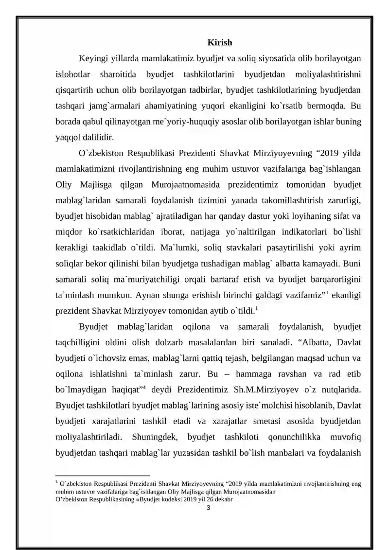 Davlat budjeti va davlat maqsadli jamg‘armalari budjeti ijrosi bo’yicha davriy xisobotlarni shakllantrish 3