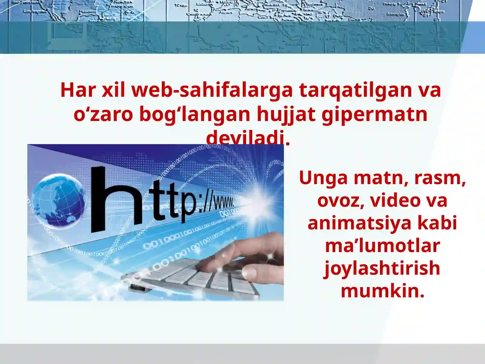 11-sinf Informatika Web-sahifa, Web-sayt va Web-dizayn tushunchalari 3