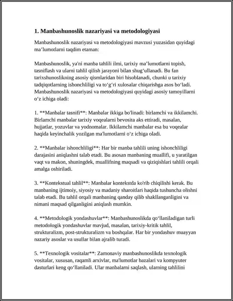 Manbashunoslik Evristikalari Manbalar 3