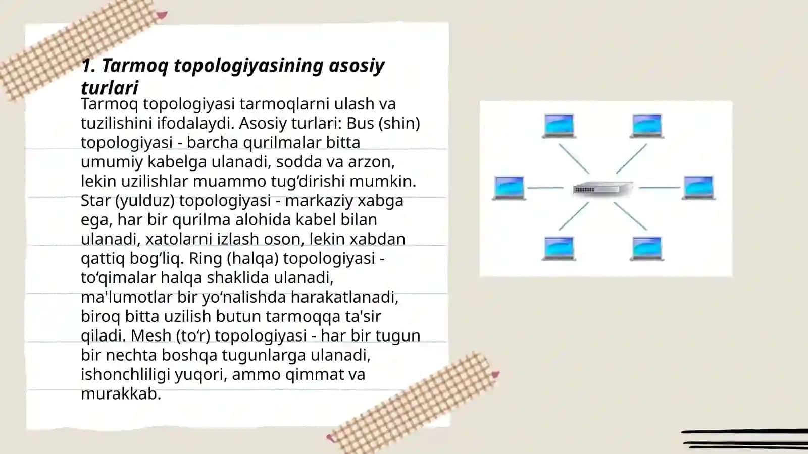 Tarmoq topologiyasi 3