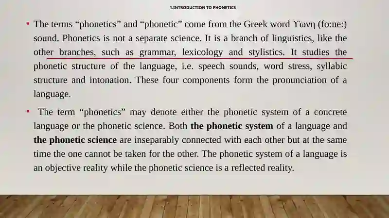 Phonetics as a linguistic science 3