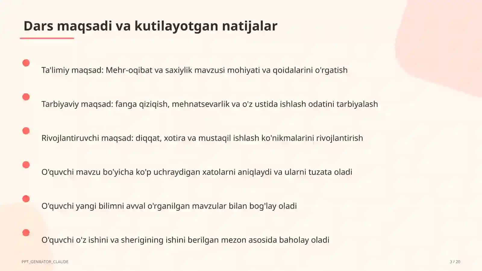 Mehr-oqibat va saxiylik (4-sinf) 3