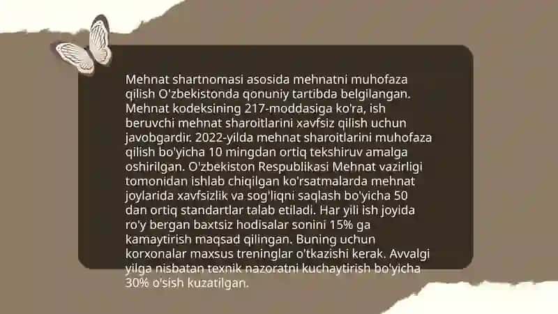 Mehnat shartnomasi taraflarining mehnatni muhofaza qilish sohasidagi huquq va majburiyatlari 3