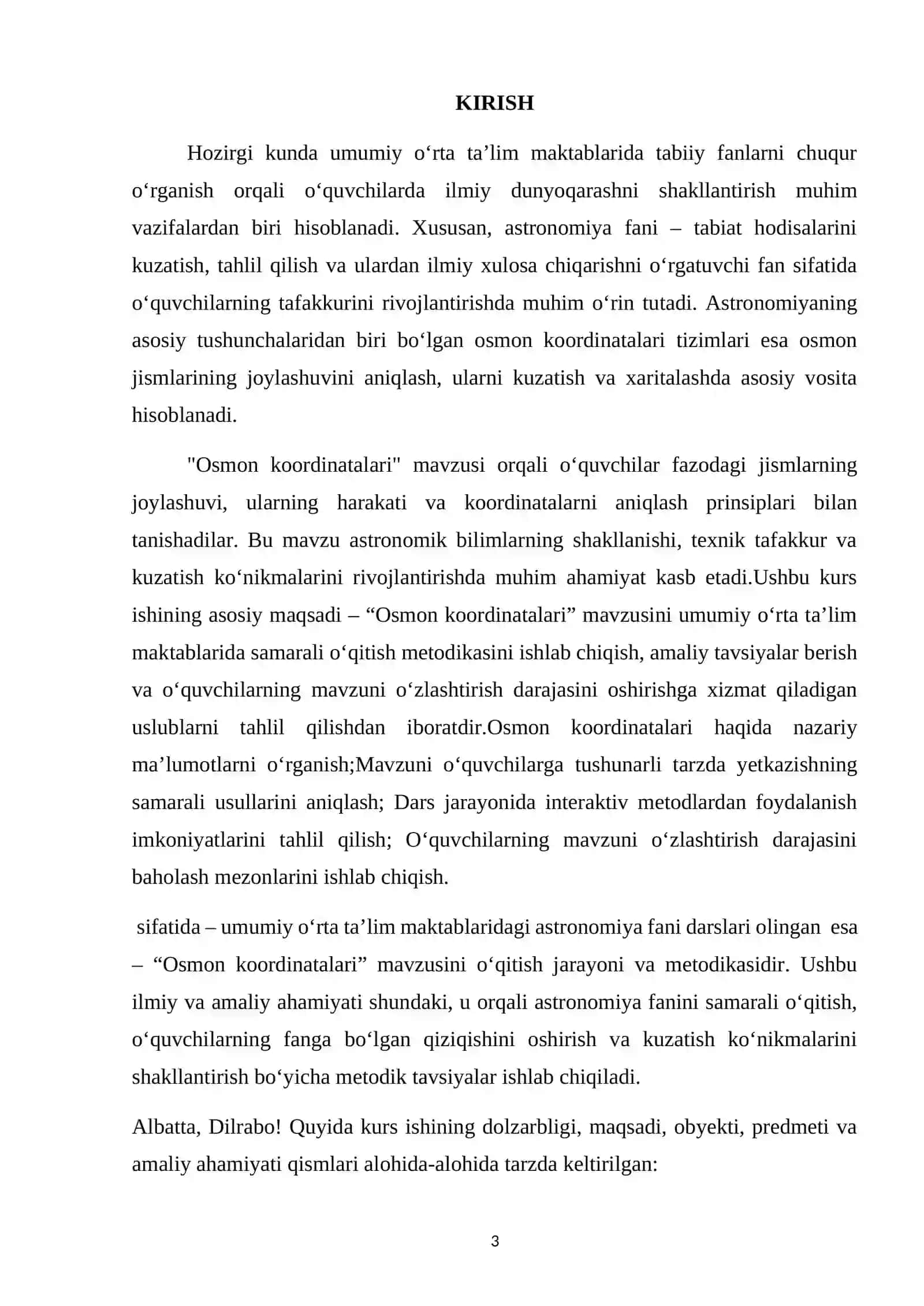 Osmon koordinatalari oʼqitish metodikasi 3