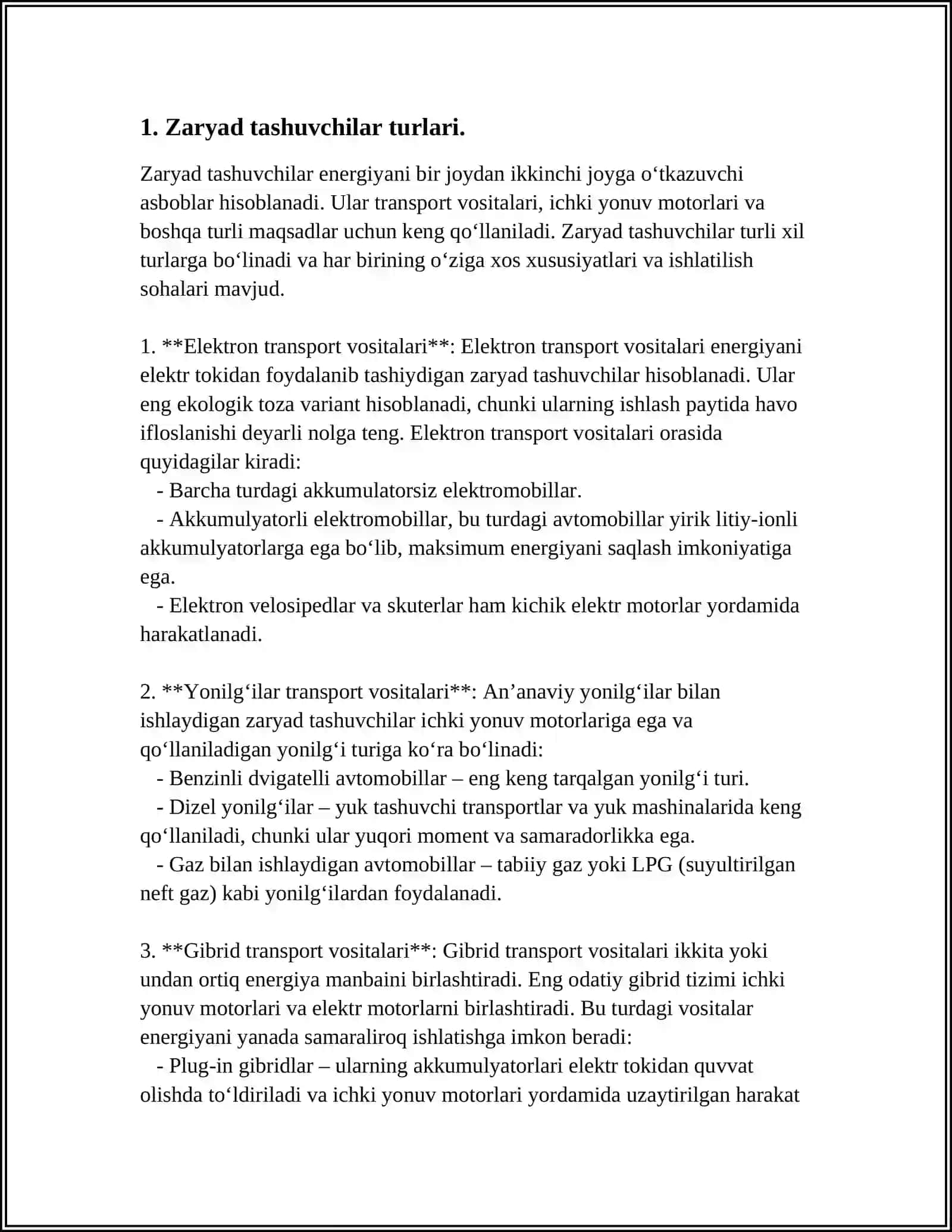 XUSUSIY VA XUSUSIY BÒLMAGAN ZARYAD TASHUVCHILAR. TOK TASHUVCHILARNING GENERATSIYA VA REKOMBINATSIYA JARAYONLARI 3