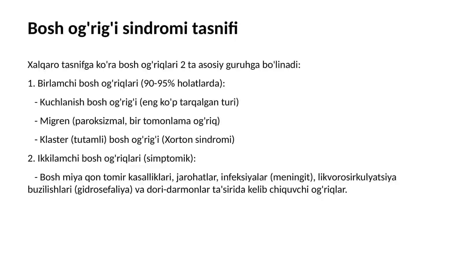BOSH OG'RIQ VA BOSH AYLANISH SINDROMI 3