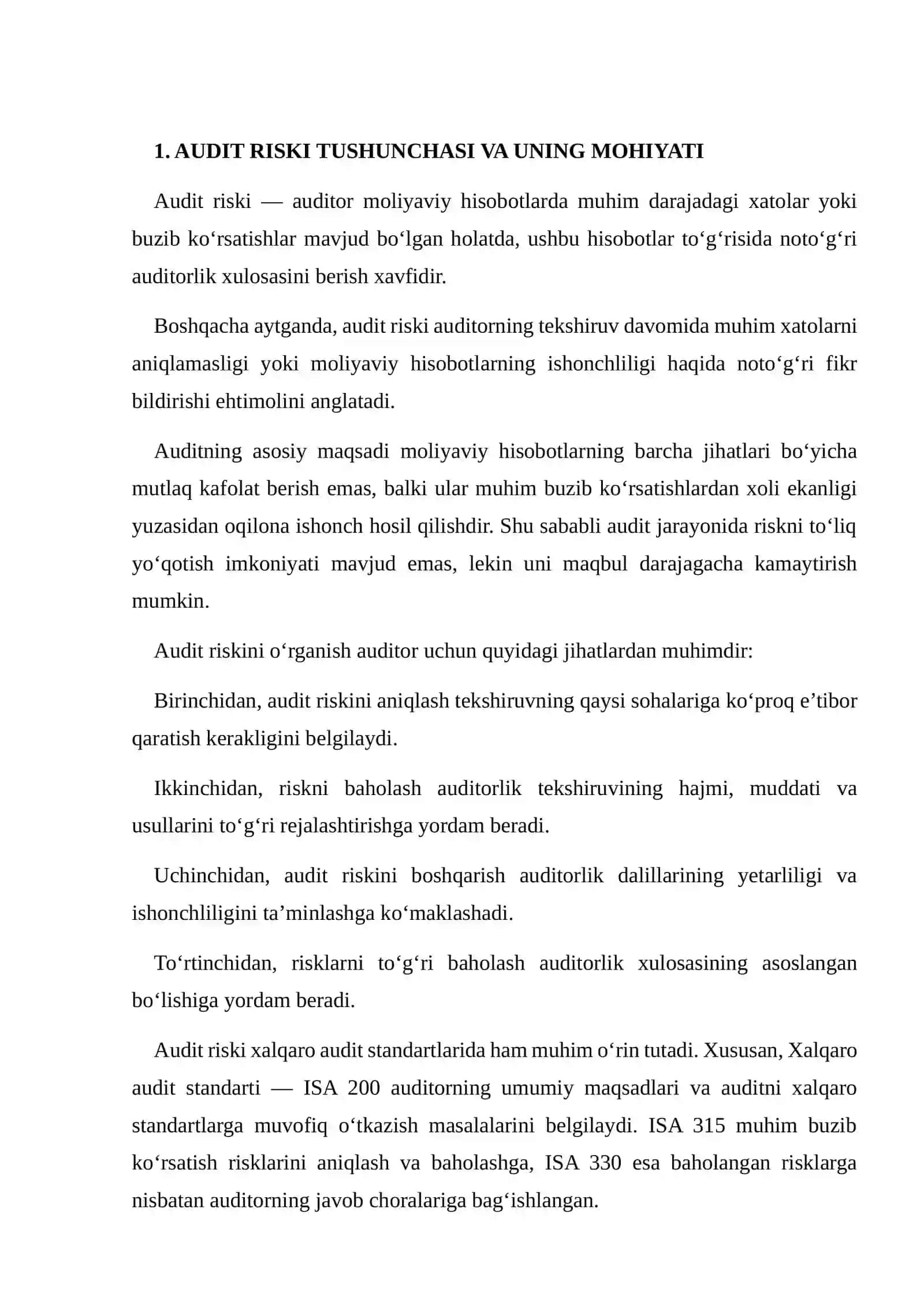 AUDIT RISK MODULI 3