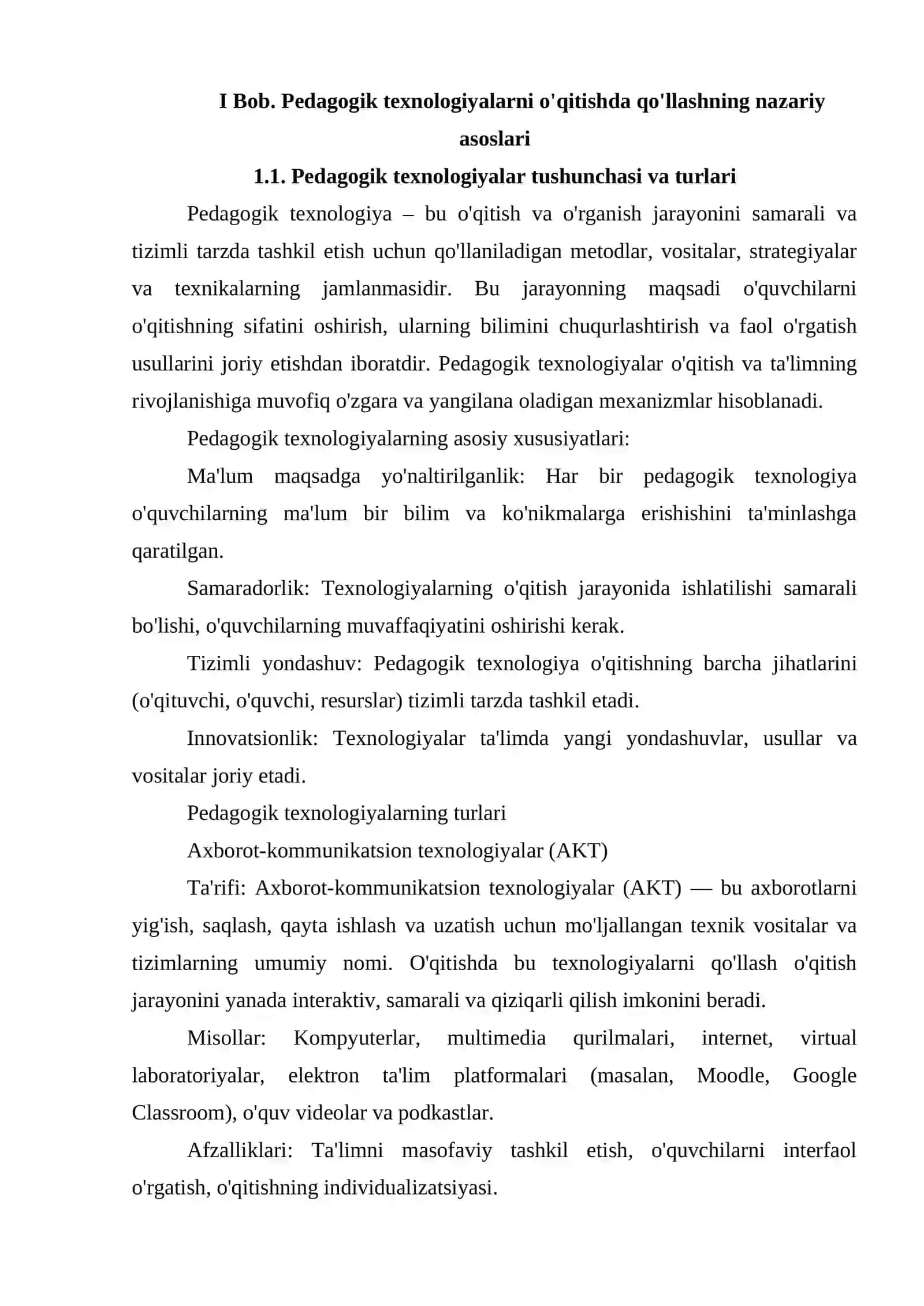 Mashg'ulotlarni tashkil etishda pedagogik texnologiyalardan foydalanish 3