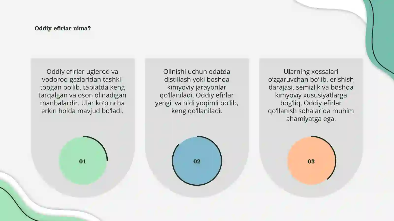 Oddiy efirlar. Olinishi va xossalari 3