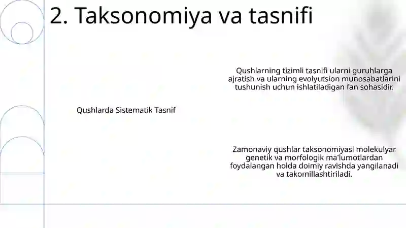 Qushlarning Sistematikasi 3