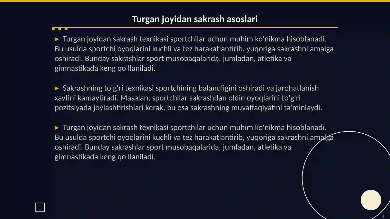 Jismoniy tayyorgarlik va saf mashqlari 3