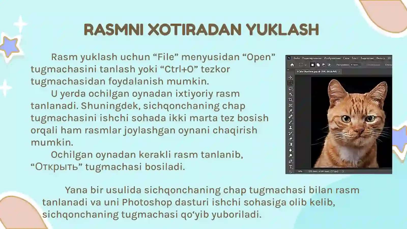 RASM SOHASINI BELGILASH, KESIBOLISH VA RANG BERISH USULLARI 3