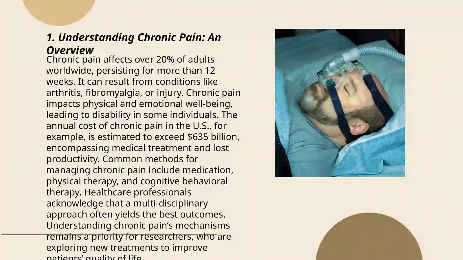Chronic pain.Make a presentation 3