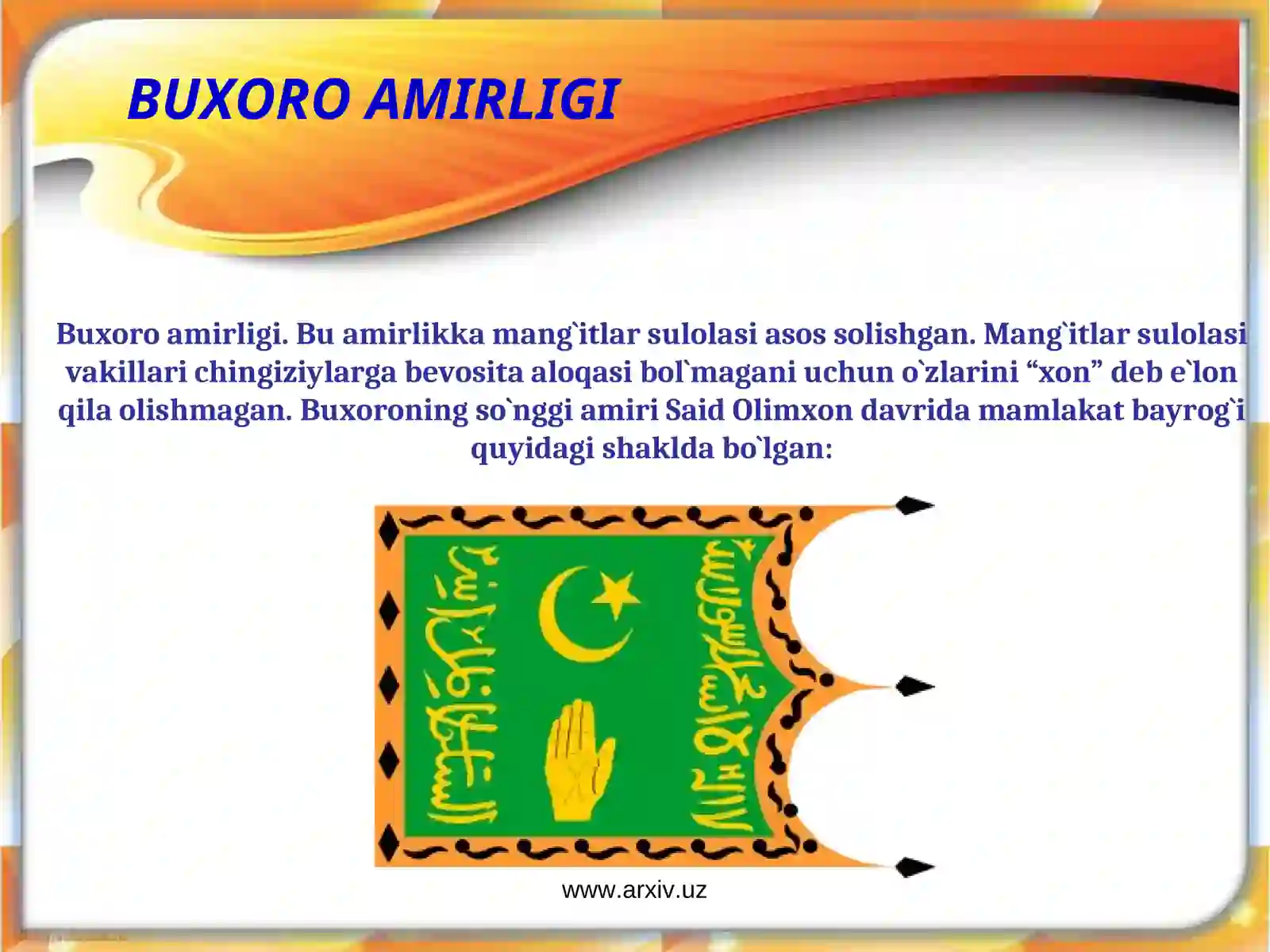 Buxoro amirligi 3