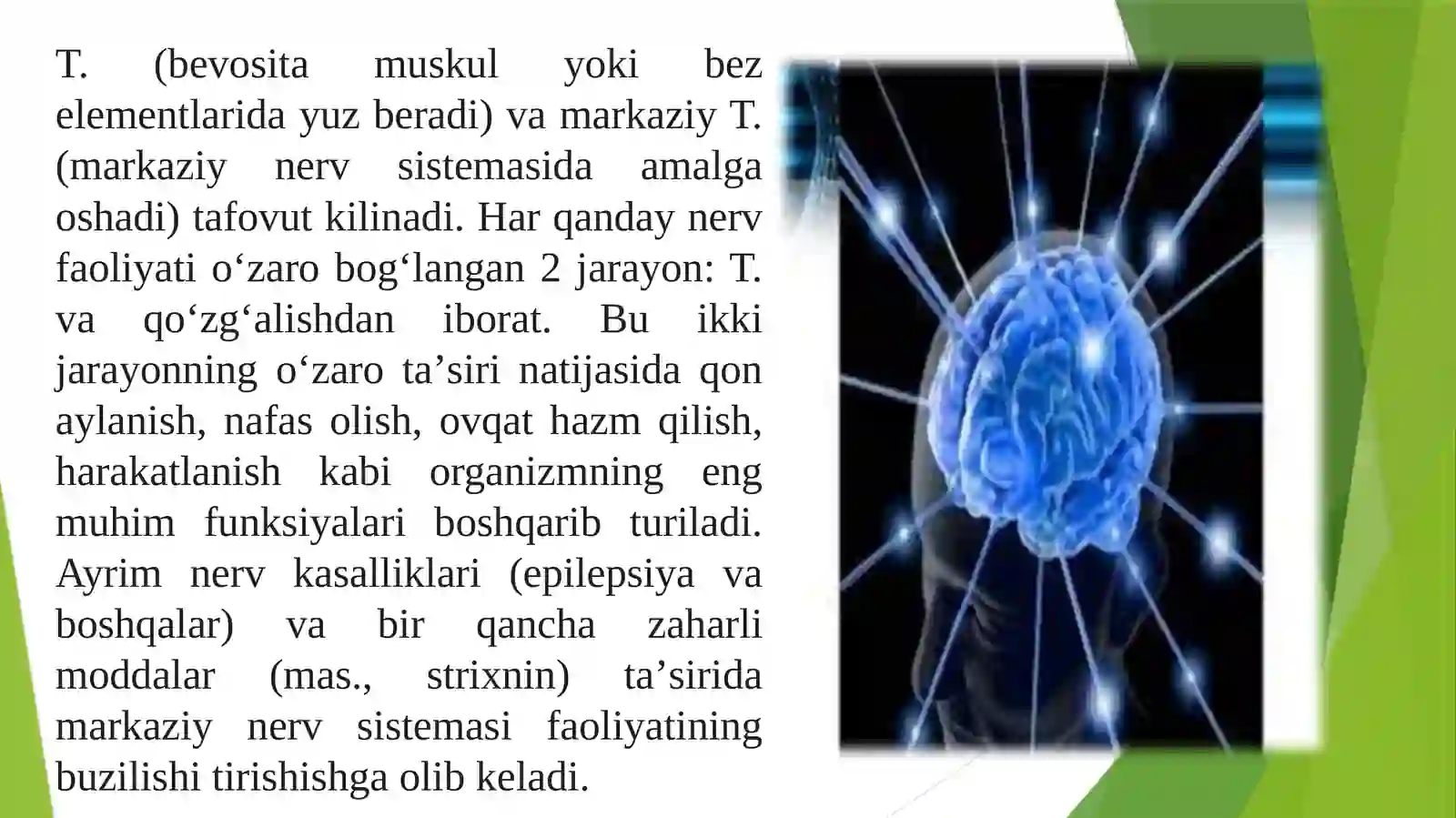 Qo`zg`alish va Tormozlanish. Tormozlanish turlari 3
