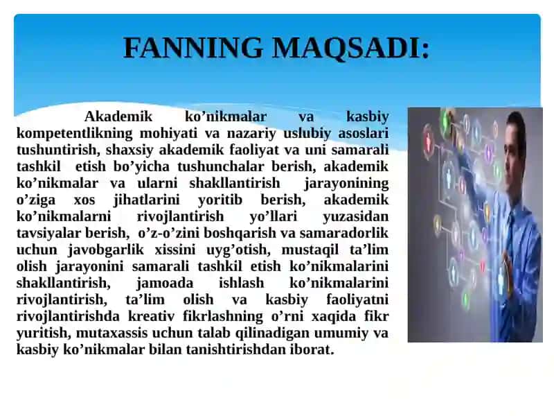 Akademik ko'nikmalar va kasbiy kompetentlik 3