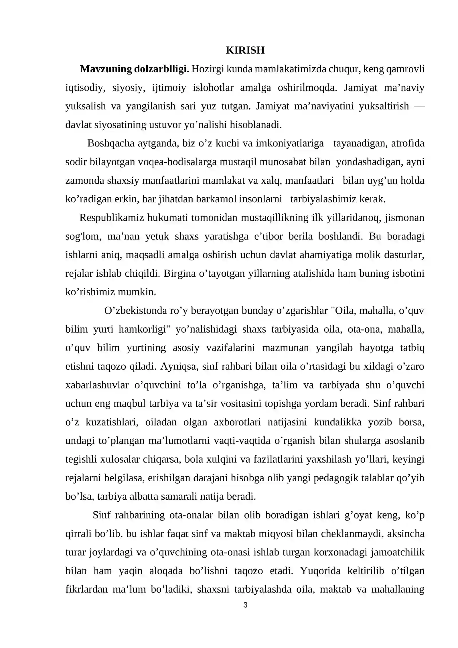 MAKTAB, OILA VA MAHALLA BILAN HAMKORLIKDA OLIB BORILADIGAN IJTIMOIY HAMKORLIK FAOLIYATI 3