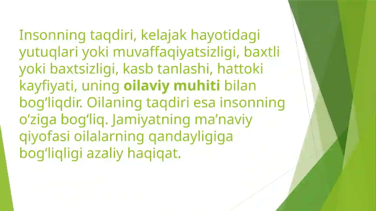 Oilada  tarbiya masalalari 3