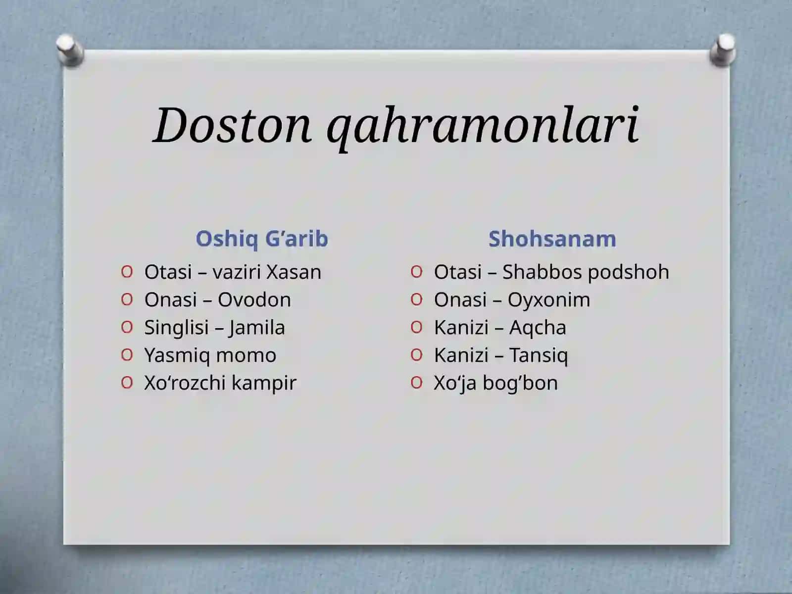 OSHIQ G‘ARIB VA SHOHSANAM 3