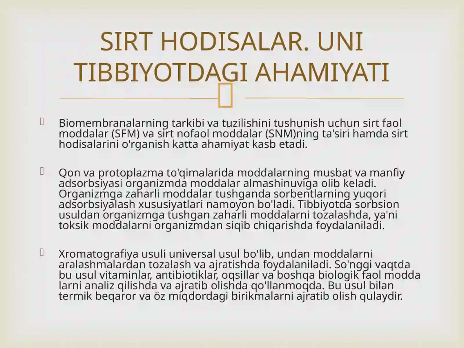 SIRT HODISALAR. UNI TIBBIYOTDAGI AHAMIYATI 3