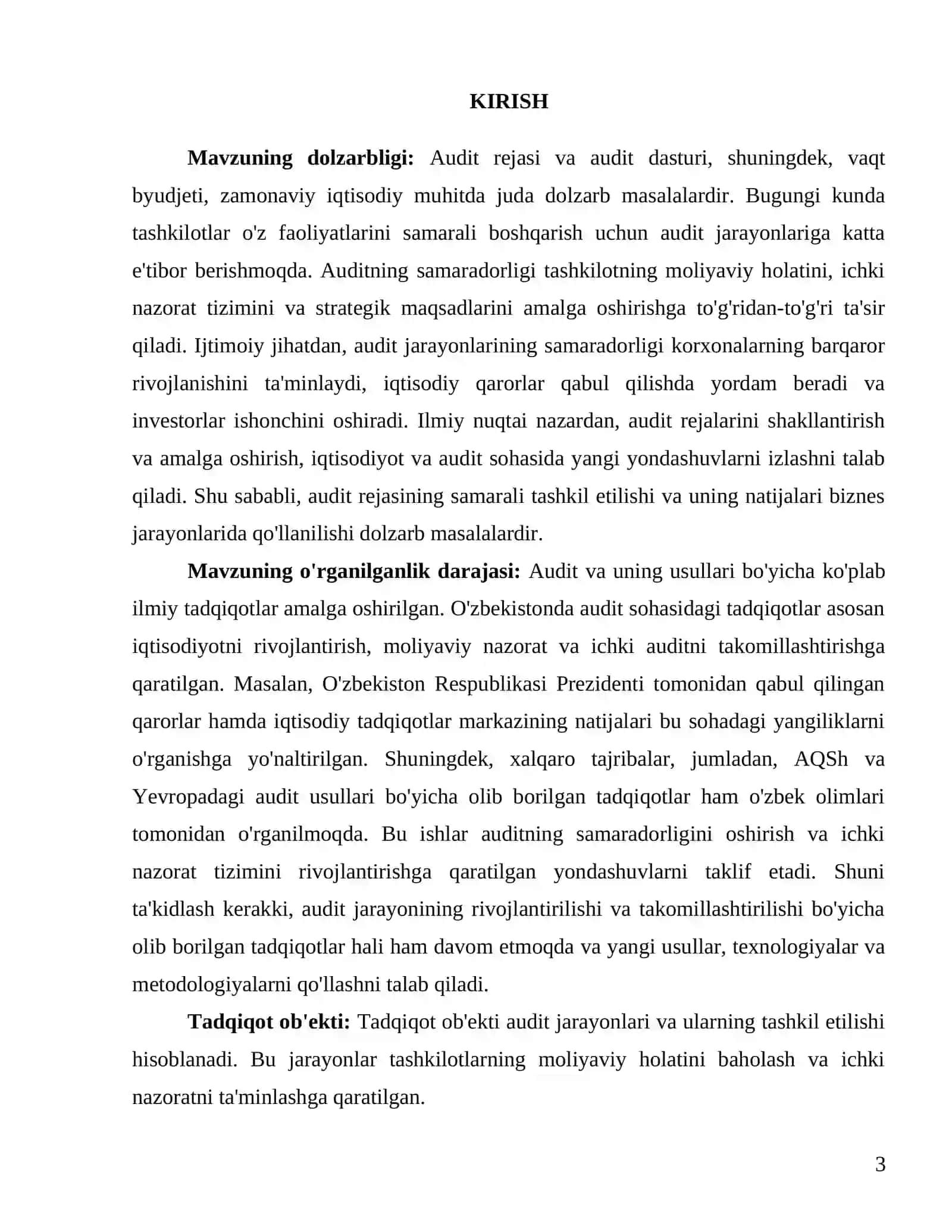 Audit rejasi audit dasturi va vaqt byudjeti: samarali auditni tashkil etishning zamomaviy usullari 3